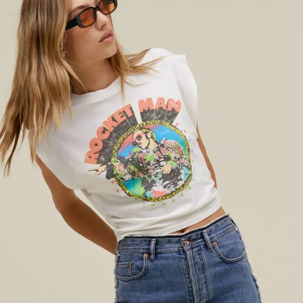 Daydreamer White Rocket Man Muscle Tee